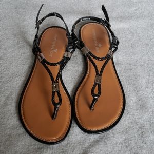 Black strappy sandals
